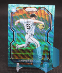 2021 Panini Prizm Teal Wave #73 Trevor Rogers ROOKIE RC Miami Marlins